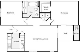 2 Bedrooms A 01-6102 floor plan